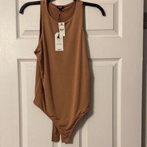Express Tan Sleeveless Bodysuit